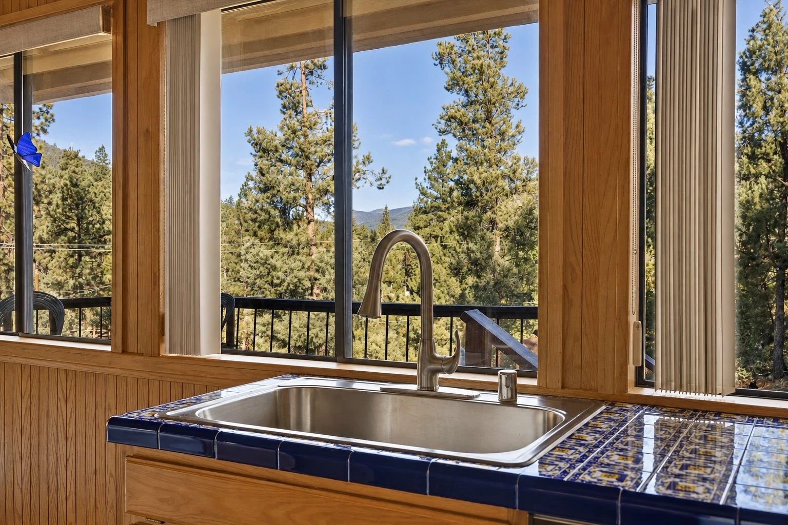 2104 Ironwood Drive — Kitchen sink beneath windows overlooking the mountains