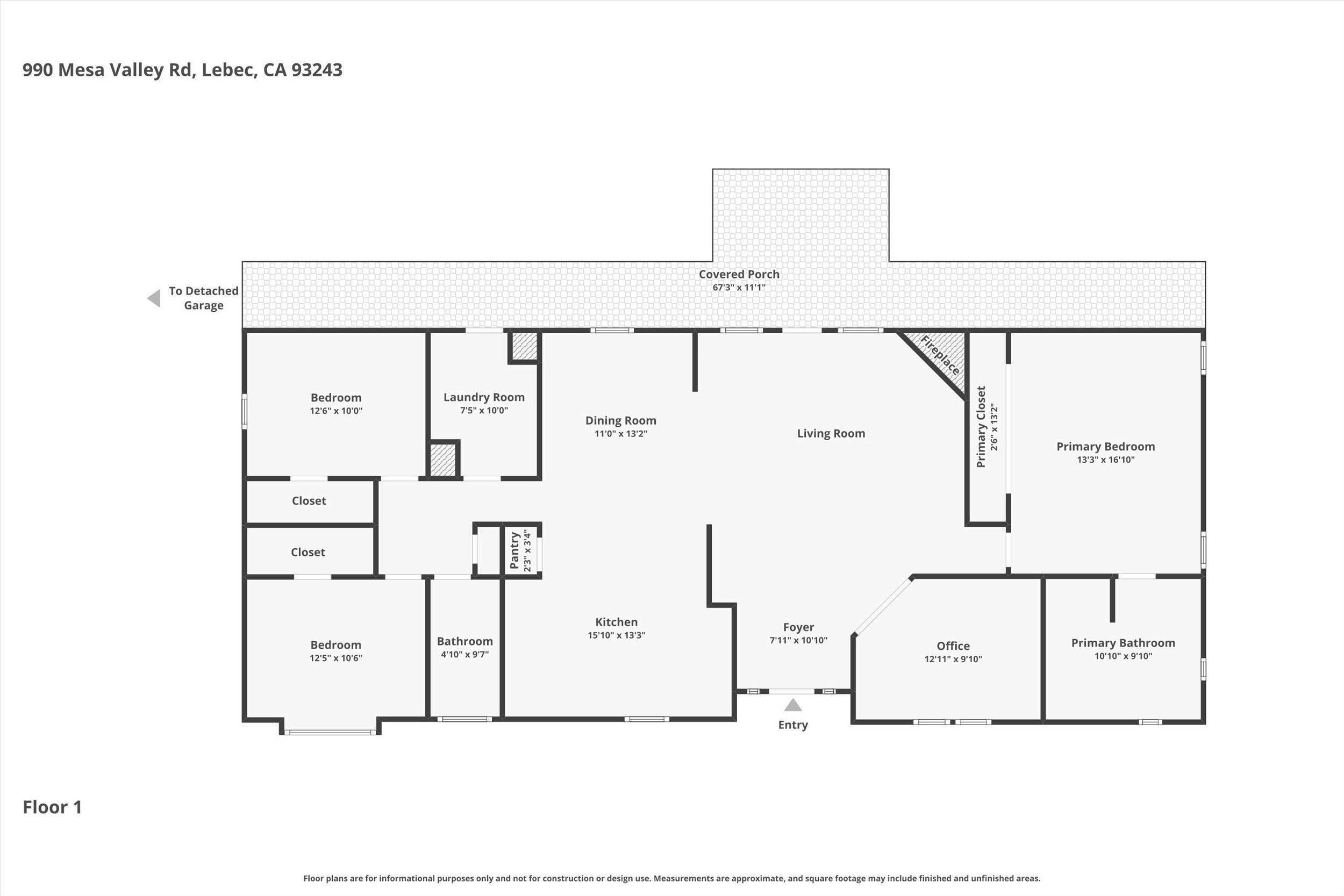 990 Mesa Valley Road — Main House