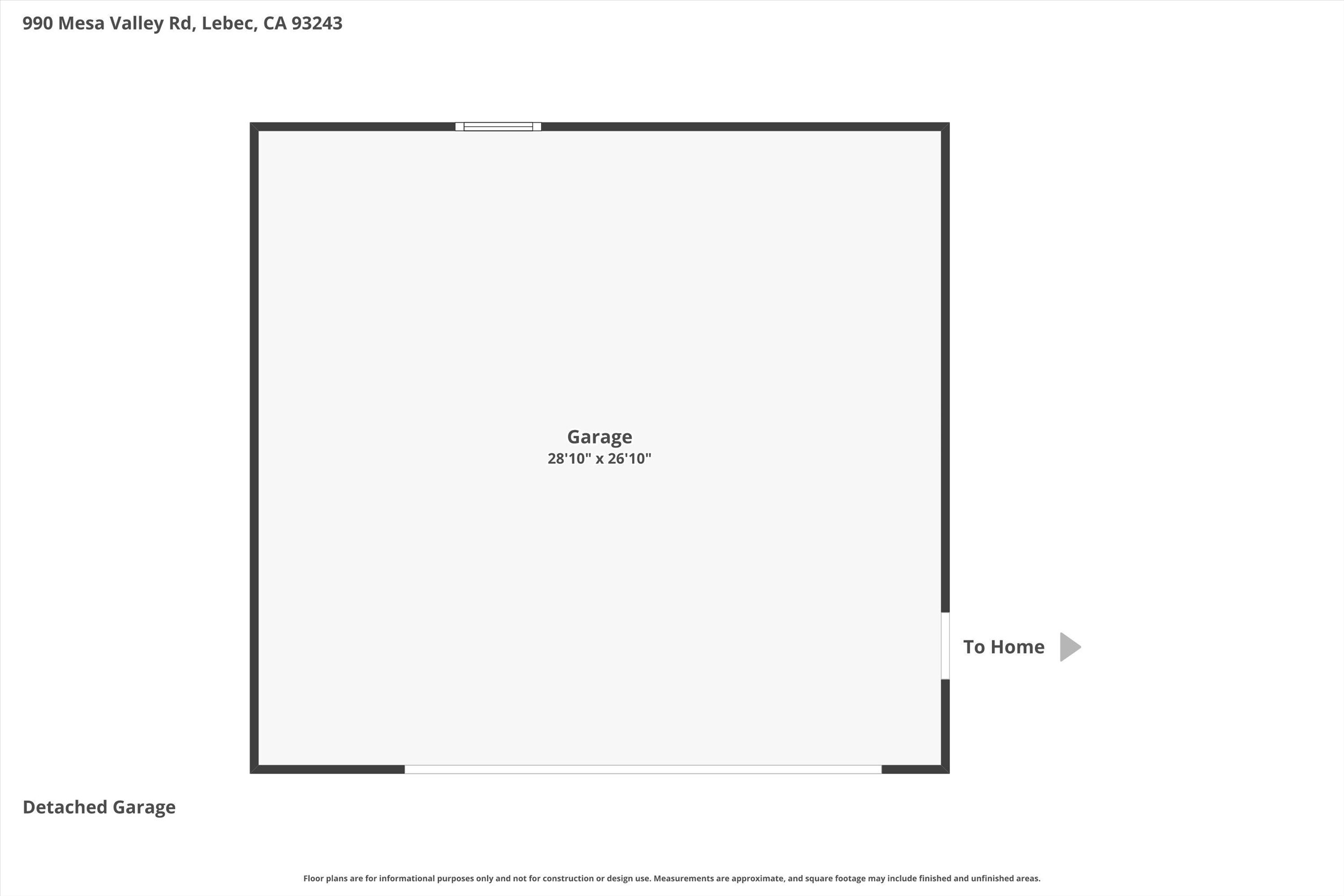 990 Mesa Valley Road — Detached Garage