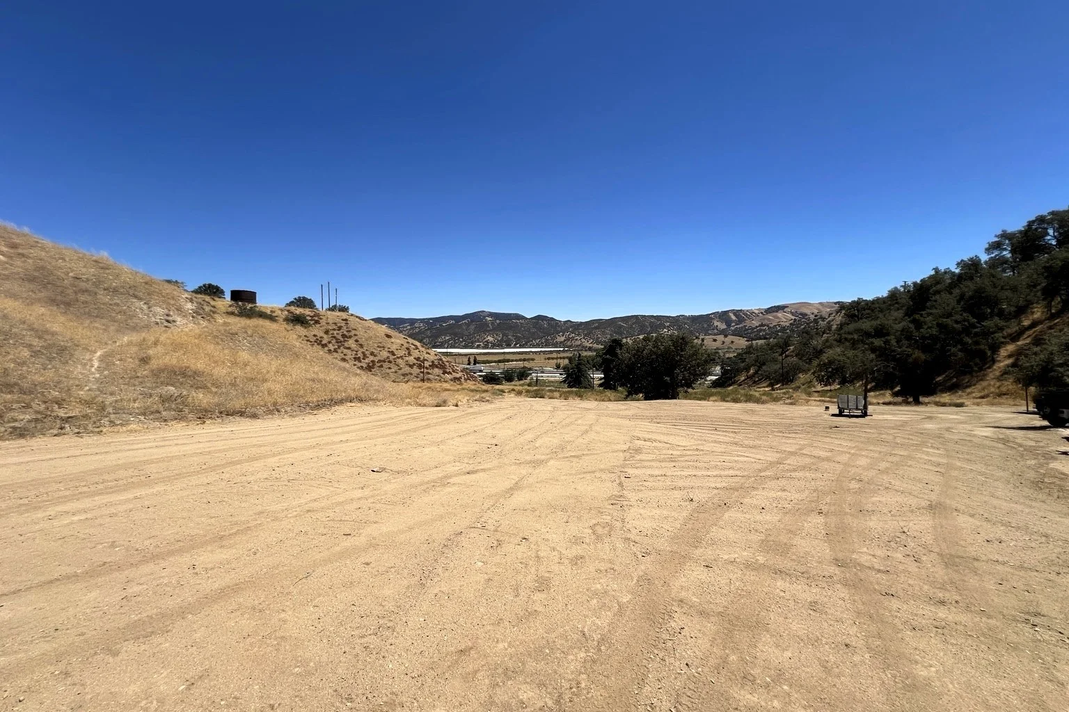 Broad flatter area within the Ridge Route Drive acreage
