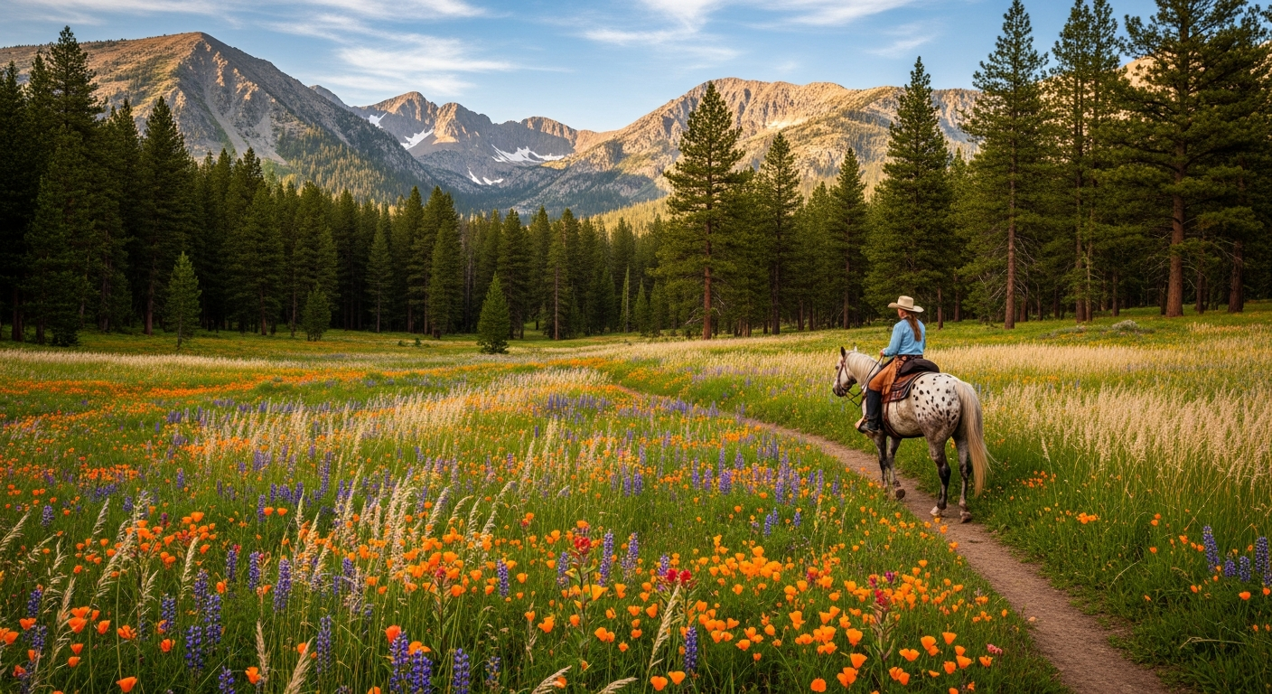 Horse trails and equestrian riding in Cuddy Valley California