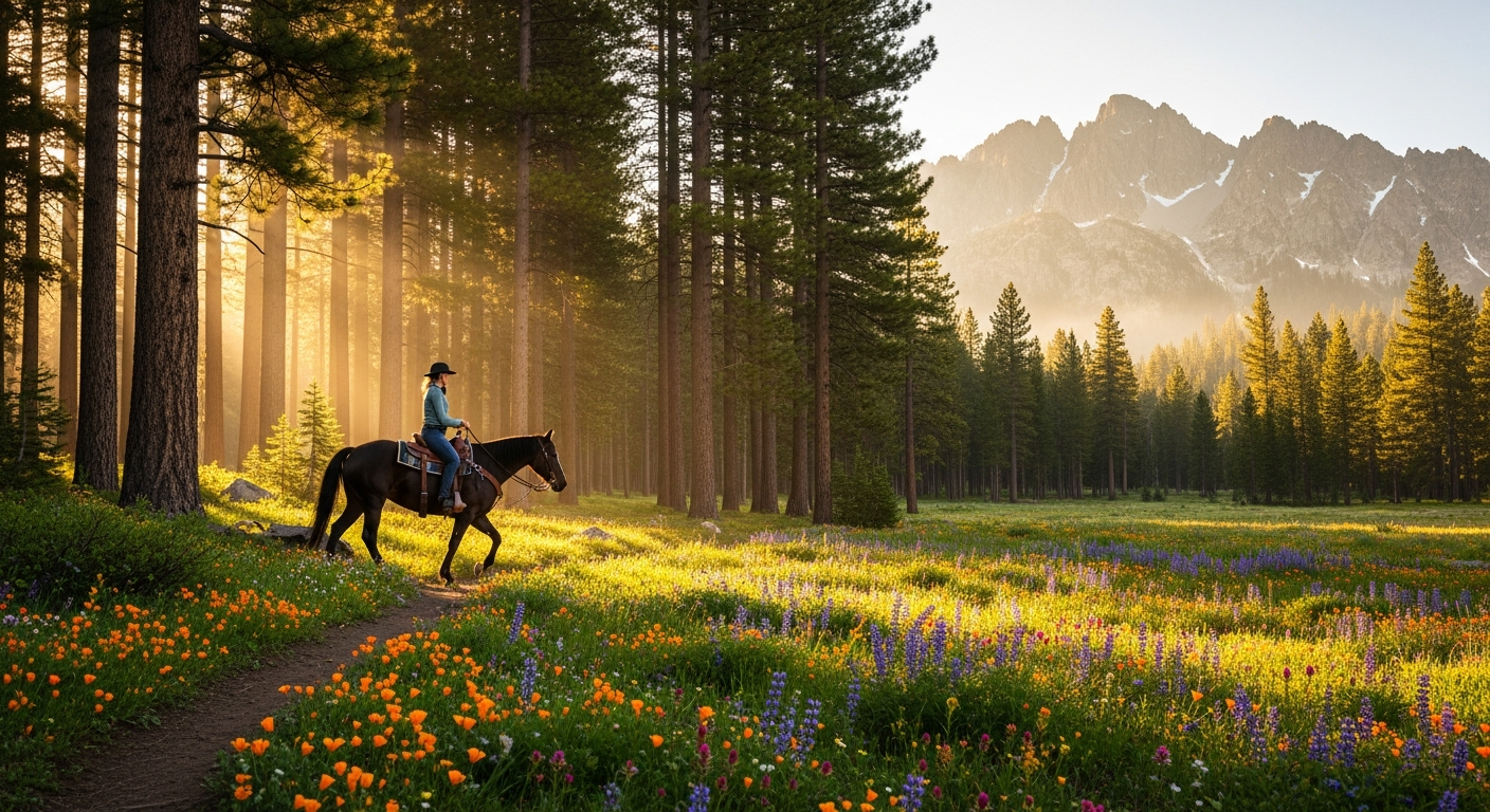 Horseback riding trails through the Frazier Mountain communities