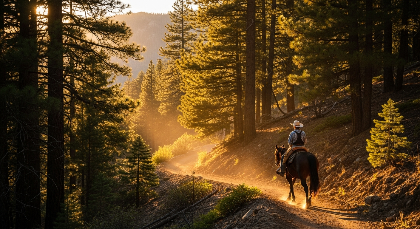 Horse trails and equestrian riding near Frazier Park California